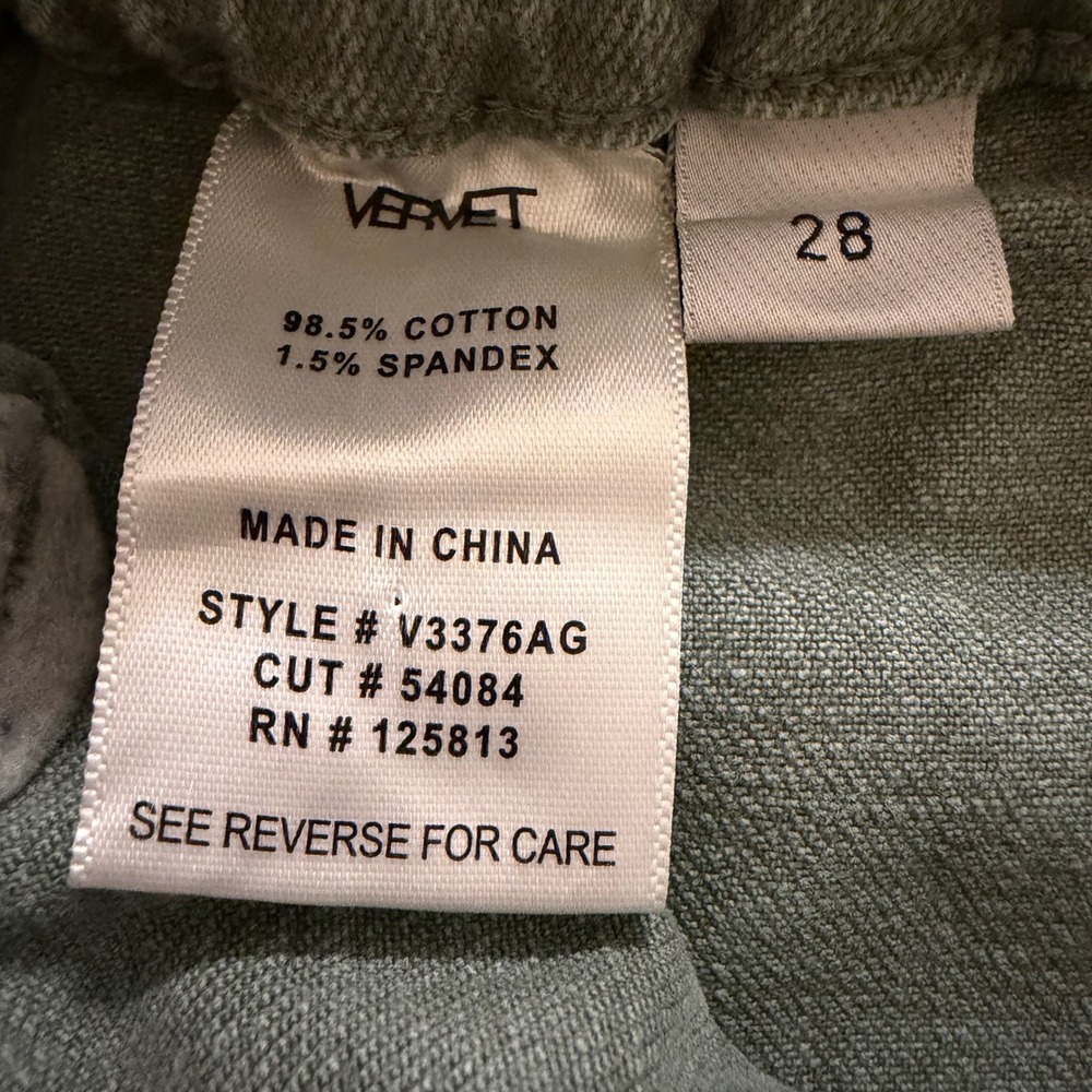 Vervet Los Angeles Olive Green Cargo Pants Straight Leg Utility Jeans Womens 27 - Picture 9 of 10